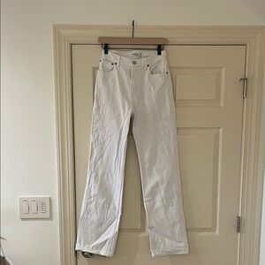 Abercrombie & Fitch Off-White Relaxed Jeans